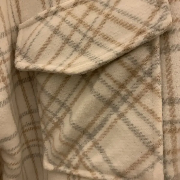 Time And Tru Women's Flannel Plaid Crop Jacket Shirt Shacket Size L 12-14 - Image 5