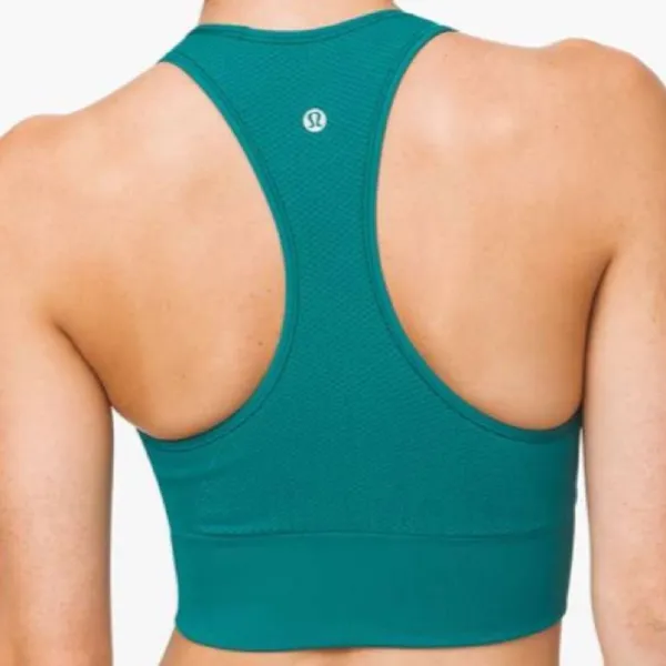 Green Lululemon Ebb to Train Bra Laguna Size 8 Sports Bra Crop Top - Image 2