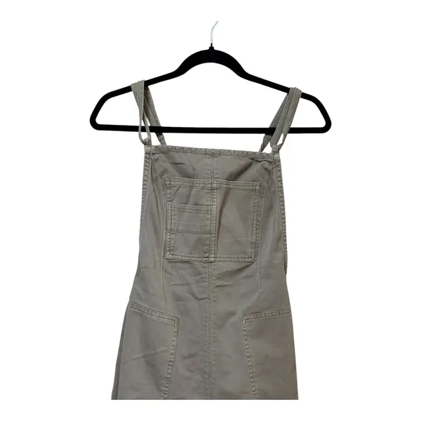 Free People Go West Utility Romper Overalls Taupe Cotton Size 4 OB1988126 - Image 5