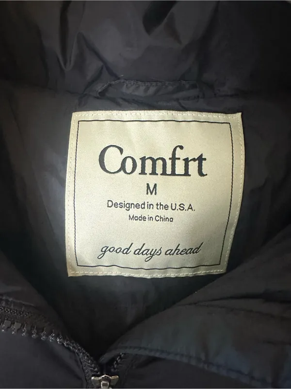 Comfrt Unisex Size Medium Puffer Jacket/Black/Medium/Nwt/Msrp $150 Black - Image 3