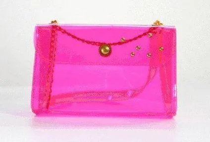 Handmade NWT Barbie Pink Tinted Clear Shoulder Bag - Image 11