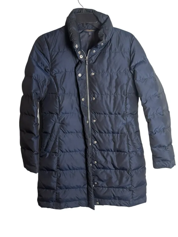 Brooks Brothers Navy Quilted Long Down Puffer Coat 2 - Image 6