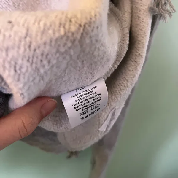 Brandy Melville Gray Cropped Crystal Zip-Up Hoodie - Image 7