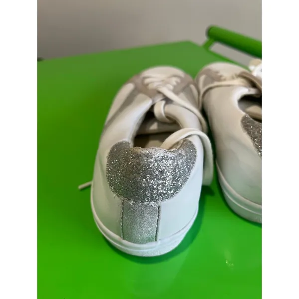 Madewell‎ Leather Sneakers White Gray Low Top Casual Shoes Sz 9 - Image 5