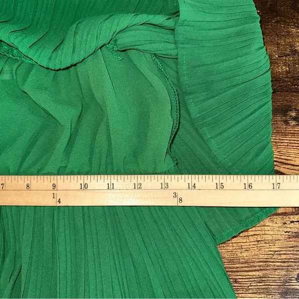 Ethan N Joy Jumpsuit Womens Small Green Wide Leg Pleated Spaghetti Strap Whimsy - Image 9