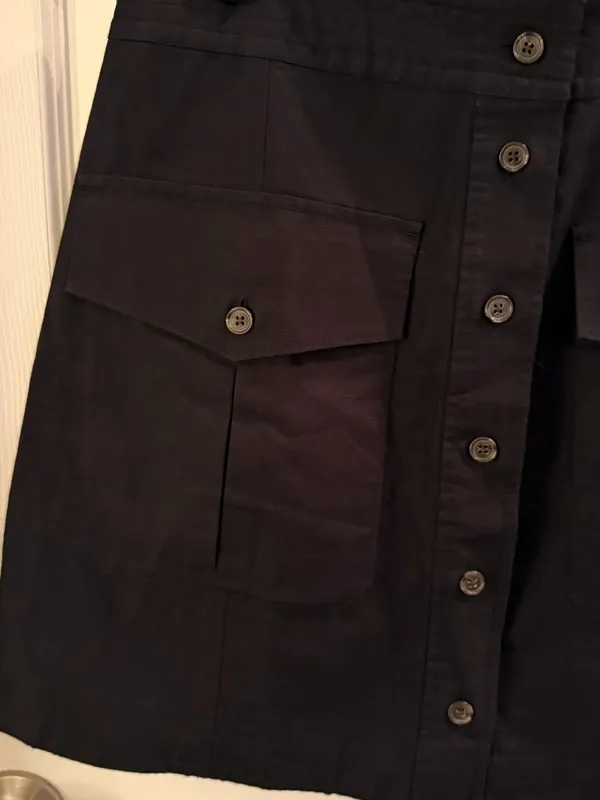 Banana Republic Black 10 Steppe Linen-Blend Mini Skirt New With Tags NWT - Image 7
