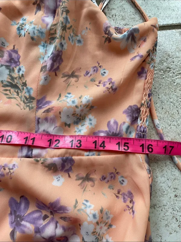 Lulus Started With a Kiss Orange Floral Print Tie-Strap Tiered Dress - Image 13