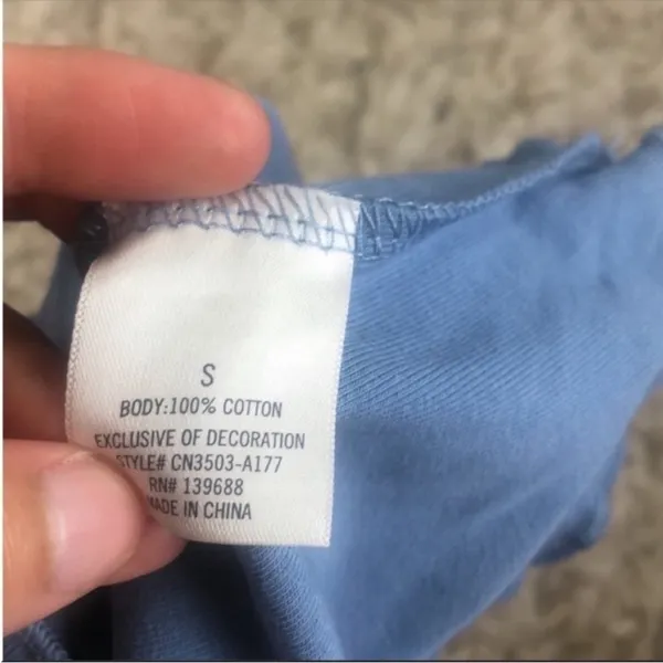 Francesca's Size Small Blue Crop Top New With Tags - Image 6