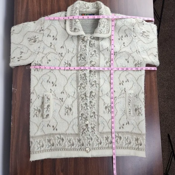 Vintage Cardigan Indutexsa Floral Knit Coastal Grandma Sweater - Image 8