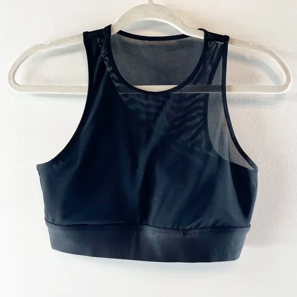 Alo Mesh Airlift Coastline Sports Bra Black Small - Image 3