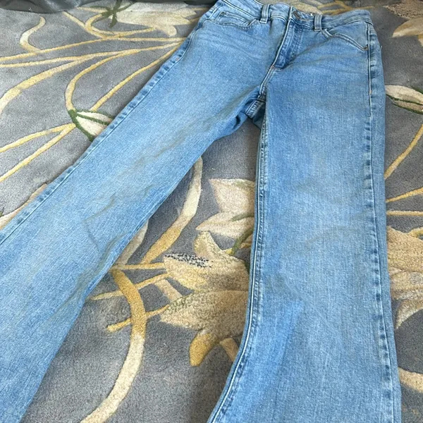 Garage Denim Light Wash Flare‎ Jeans Size 24 - Image 3