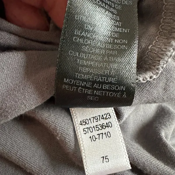 White House | Black Market Gray Blouse V Neck Medium Long Sleeve Minimalist Rayon Office Capsule - Image 8
