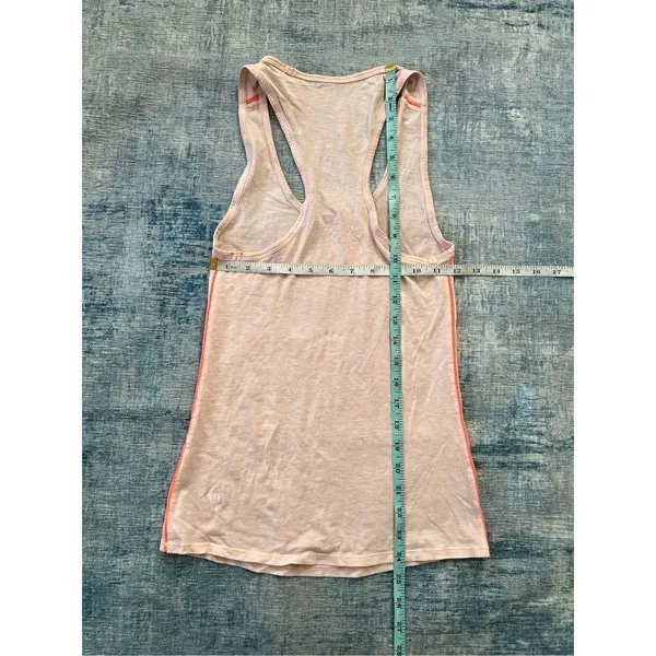 Lululemon Heathered Peach Pink Cool Racerback Tank Top Size 2 - Image 6