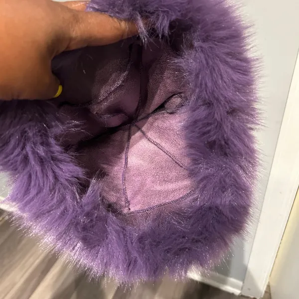 Purple Furry ladies Hat - Image 6