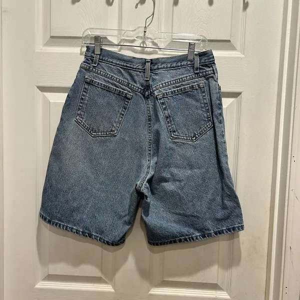 Faded Glory‎ Vintage 90s High Rise Denim Shorts Medium Wash 12 Made in USA Mom - Image 5