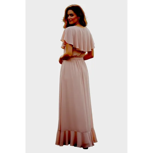 MUMU Mauve Midi Dress Size M Pink Size M - Image 3