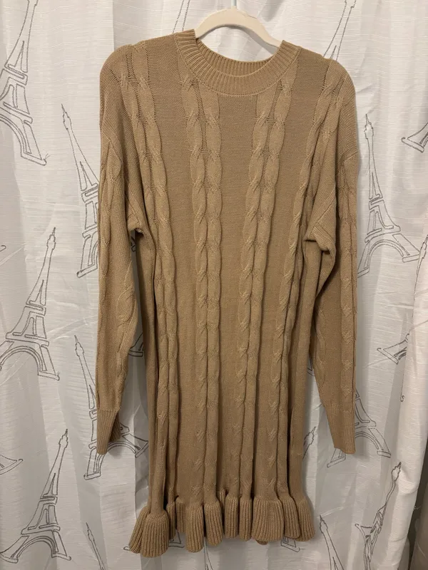 Nude color sweater dress - Image 4
