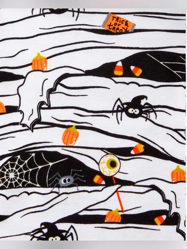 Place Glow-In-The-Dark Spider Pajama Set — Black & Green - Image 3