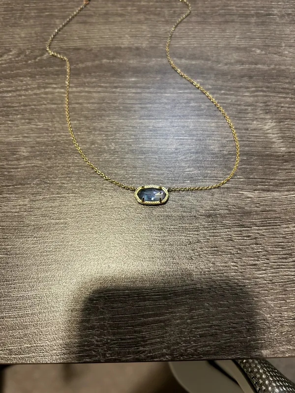 Kendra Scott gold Light Blue Elisa Pendant Necklace - Image 2
