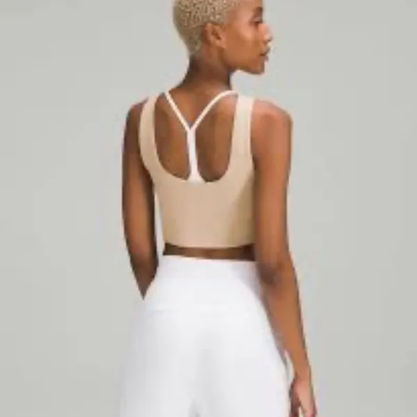 Lululemon LA Front Cut-Out Crop Tank Trench - Image 2
