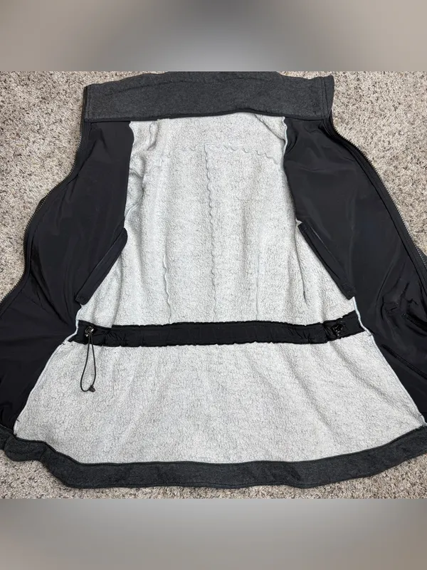 Lululemon &Go Take Off Fleece Jacket Heathered Black Gray 6 W4I61S Activewear - Image 7