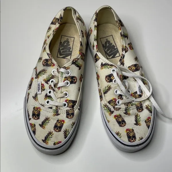 Vans Kids‎ Pineapple Print Cream Sneakers - Image 3