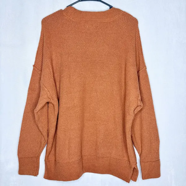 Aerie Burnt Orange Crew Neck Sweater - Image 8