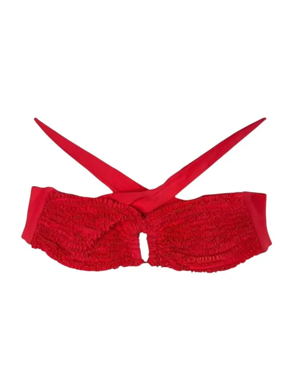PilyQ ✽ PQ Swim ✽ Flirty Ruffled Bandeau Bikini Top ✽ Hot Fuchsia Pink ✽ Large - Image 13