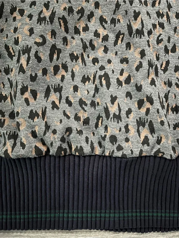 THML Anthropologie Gray Black mock Neck Long Sleeve Sweatshirt M Casual Boho - Image 3