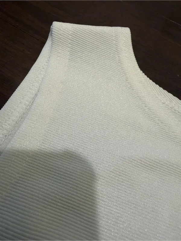 Dressbarn White Ribbed Tank Top - Image 2