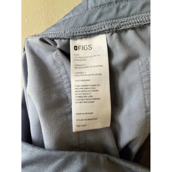 FIGS Sz M Jogger Scrubs Pants Pull On 6 Pockets Ribbed Anti-Wrinkle - Image 13