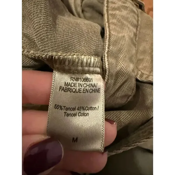 YFB Young Fabulous Broke green wide leg cargo pant size M - Image 11
