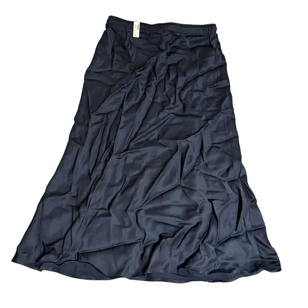 NWT Madewell Drawstring Midi Skirt Navy‎ Blue Size 2 Causal Stretch - Image 6