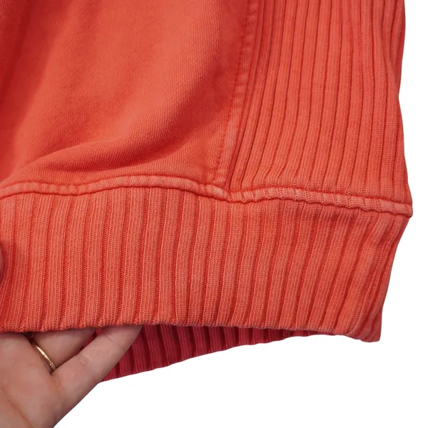Aerie Mind In The Mtns Crewneck Sweatshirt Coral Orange Ribbed Pullover Womens M - Image 7