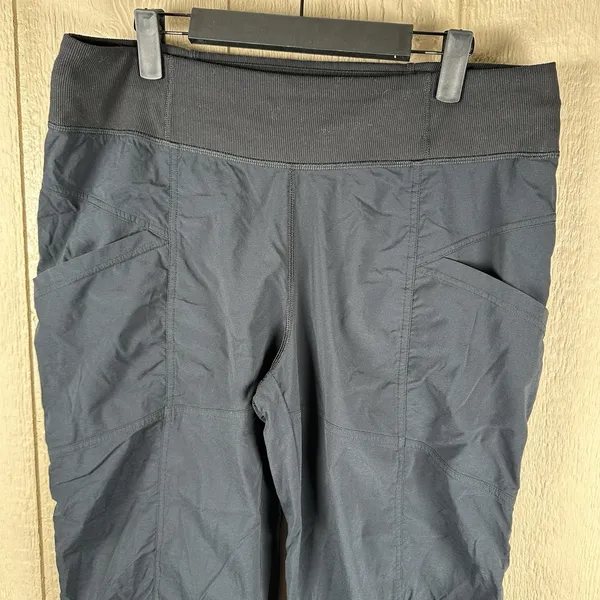 prAna Koen Capri Pants Women Large Black Stretch Hiking Travel Outdoor Gorpcore - Image 2