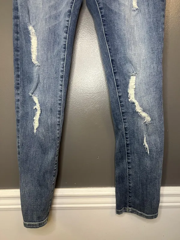 Altar'd State Jeans Womens 25 Blue Distressed Skinny Stretch Denim Pants - Image 3