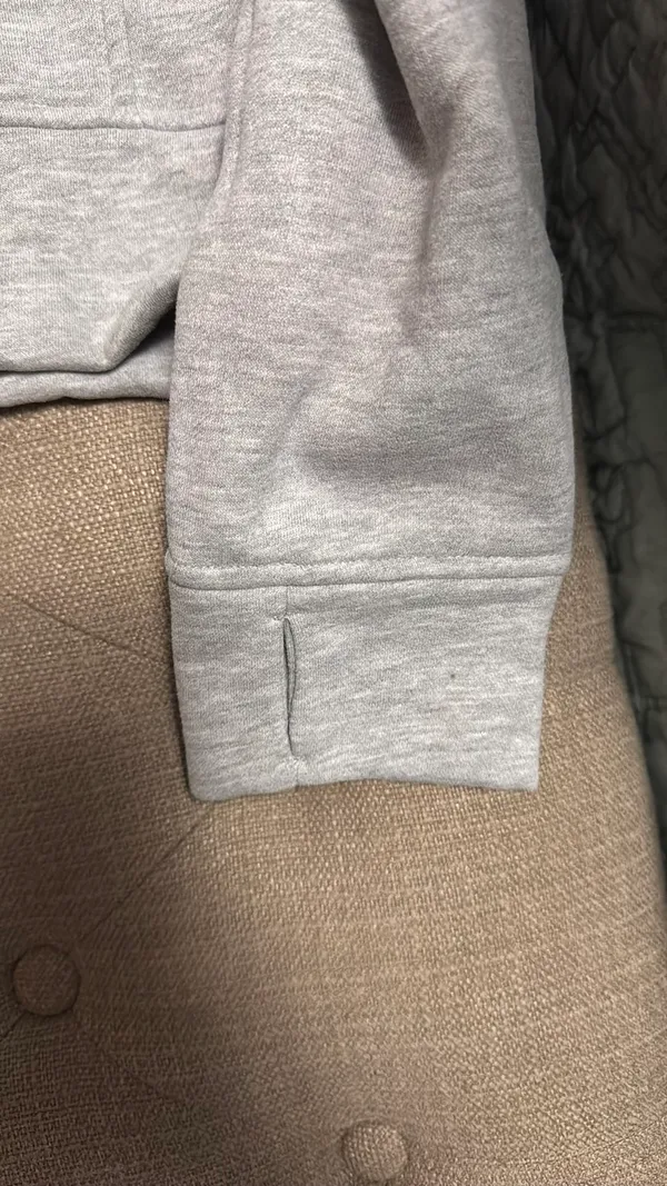 Quarter Zip Pullover Gray Size L - Image 4