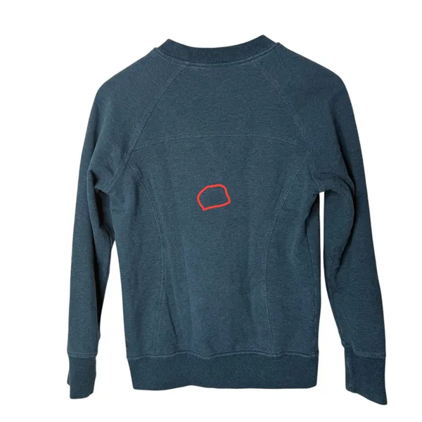 Lululemon‎ Scuba Crewneck Sweatshirt Heathered Pullover Size 4 W3CB2S Teal - Image 3