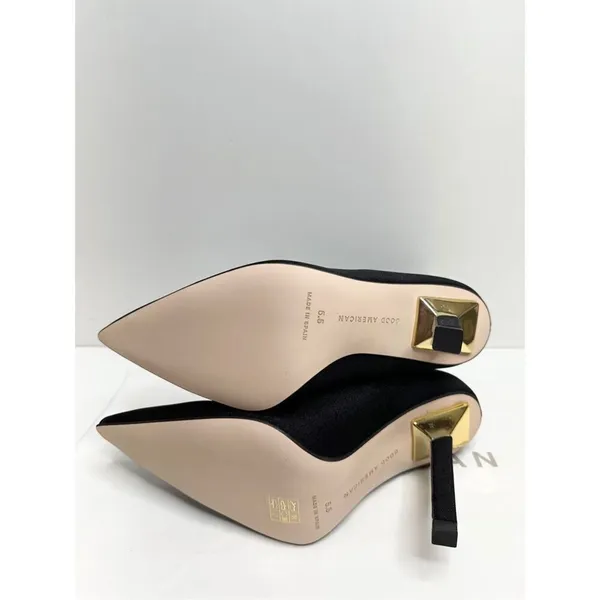 Good American Booties Size 5.5 High Kickstand Black Pointed Toe Neoprene Boot‎ - Image 10