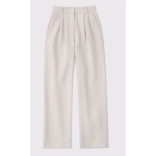 Abercrombie &‎ Fitch Sloane Tailored Wide Leg Pant Women 36 22 Pleated Trousers - Image 3