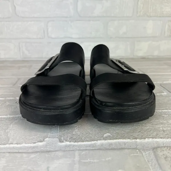 SOREL Roaming Buckle Sandals Womens 7.5 Black Platform Double Strap Slip On - Image 7