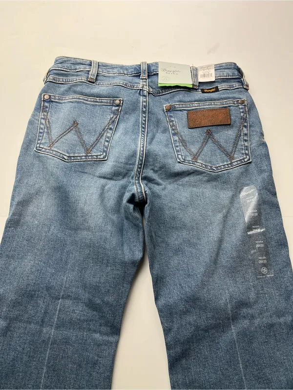Wrangler Retro Trouser Womens Size 28 x 30 Blue Denim Jean Western 1011MPEGK NEW - Image 14