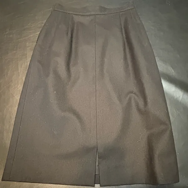 Pendleton Petite Vintage Virgin Wool Black Skirt Classic W/Pockets - Image 3