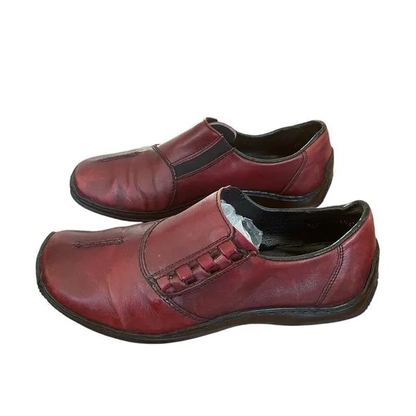Rieker Antistress Red Leather Elastic Side Women’s Shoes‎ Size EU 39 / US 8.5 - Image 3