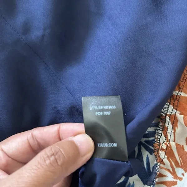 Lulu's Navy and Brown Floral Wrap Maxi Dress - Image 8
