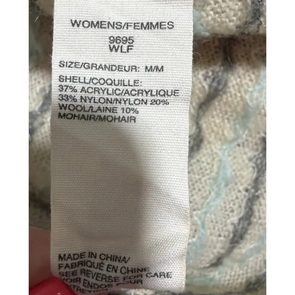 Woolrich Owls Fair Isle Wool Mohair Sweater Women's Size‎ Medium - Image 10