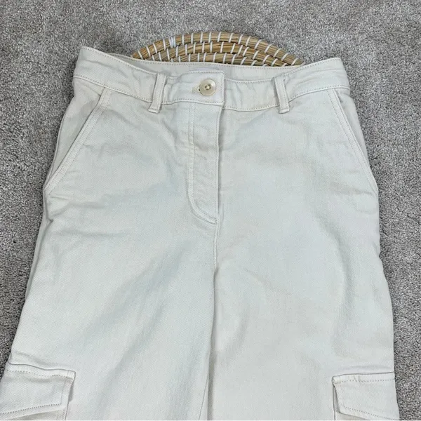 Aritzia Wilfred Modern Supply Twill Cargo Pants High Waisted in Gd Birch Size 0 - Image 7