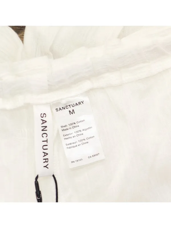 NWT Sanctuary Womens Woven Cover Up Cotton Pants White M - Image 5