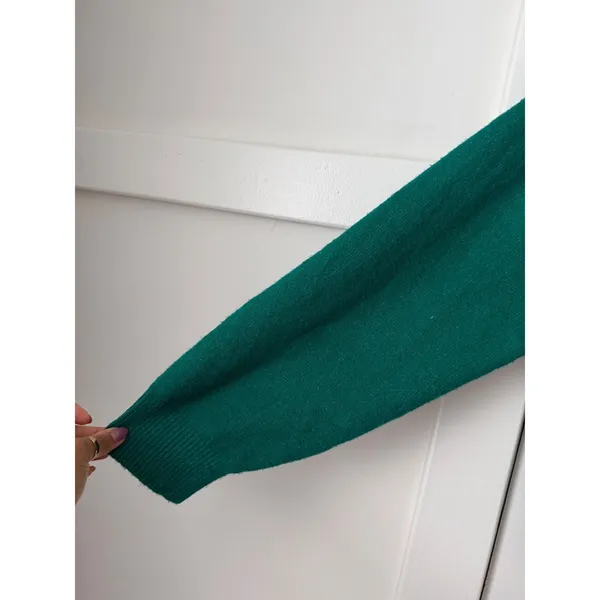 A New Day Green Ciao Ciao Sequin Mock Neck Sweater XL Relaxed Long Sleeve - Image 10