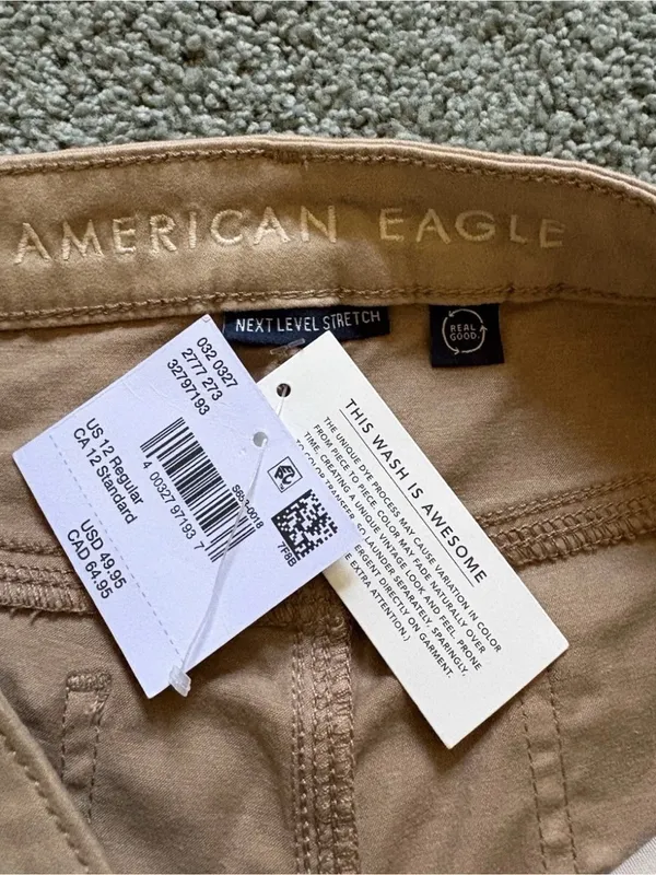 American Eagle Tan Hi-Rise Jeggings Womens Size 12 Next Level Stretch NWT - Image 8